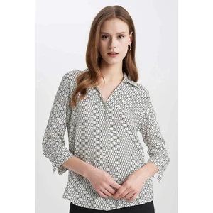 Regular Fit Uzun Kollu Desenli Gömlek K6402AZ24SP