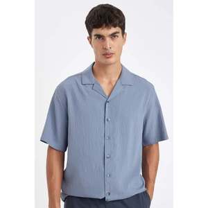 Relax Fit Krinkıl Kısa Kollu Gömlek C4127AX24AU