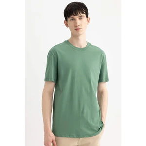 New Regular Fit Bisiklet Yaka Basic Düz %100 Pamuk Kısa Kollu Tişört V7699AZ24SP
