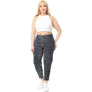 Mom Fit Jean Büyük Beden Yüksek Bel Carrot Kesim Dar Paça Pileli Esnek Kot Pantolon C600