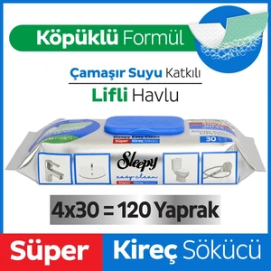 Easy Clean Süper Kireç Sökücü Yüzey Temizlik Havlusu&Mendili 4x30 (120 Yaprak)
