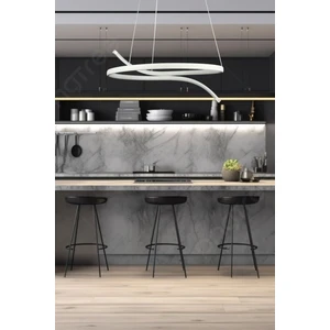 Snake Modern Tasarım Beyaz Renk Beyaz Ledli Yatak Odası - Cafe - Mutfak - Salon LED Avize