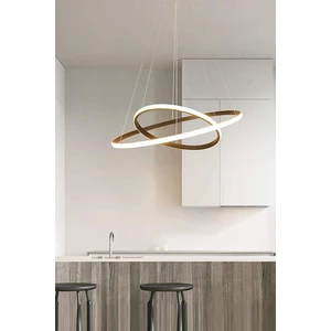 Rings 2 Eskitme Renk Modern Tasarım Yatak Odası - Salon - Mutfak Beyaz LED 2 Li Avize