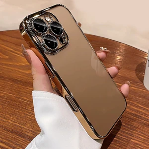 Apple iPhone 16 Pro Max Kılıf Lens ve Hoparlör Toz Korumalı Arkası Şeffaf Kenarı Renkli Silikon Kapak