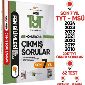 İnformal Yayınları Karakutu Yayınları 2025 YKS – TYT Fen Bilimleri Karakutu Konu Konu Çıkmış Soru Bankası