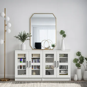 KNS-204-C-Beyaz 4 Cam Kapaklı Konsol