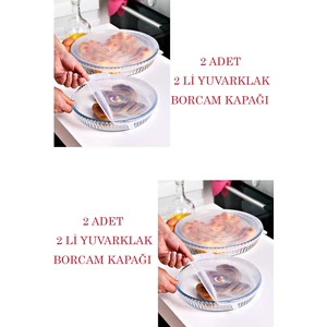 Silikon 2 Adet Yuvarlak Borcam Kapağı 4'lü