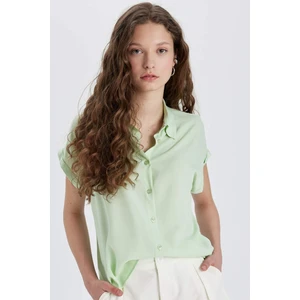Regular Fit Basic Düz Kısa Kollu Gömlek N7819AZ24SP