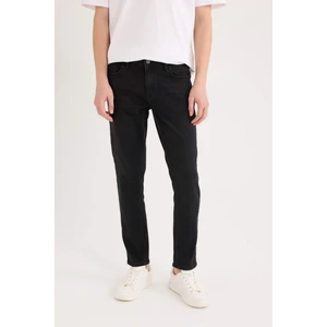 Carlo Skinny Fit Ekstra Dar Kalıp Normal Bel Ekstra Dar Paça Siyah Jean Pantolon S2285AZ24AU