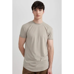 Long Muscle Fit Bisiklet Yaka Basic Düz Kısa Kollu Tişört N2104AZ24SP