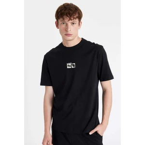 Regular Fit Bisiklet Yaka Baskılı Kısa Kollu Tişört C5653AX24HS