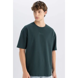 Comfort Regular Fit Rahat Kesim Bisiklet Yaka Ağır Kumaş Kısa Kollu Tişört C6140AX24AU