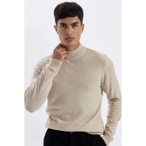 Slim Fit Dar Kesim Yarım Balıkçı Yaka Basic Düz Triko Kazak R1127AZ24WN
