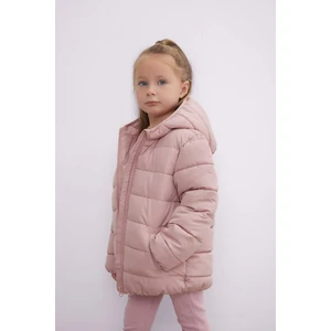 Kız Bebek Kapüşonlu Su itici Kumaş Şişme Mont C5317A524AU