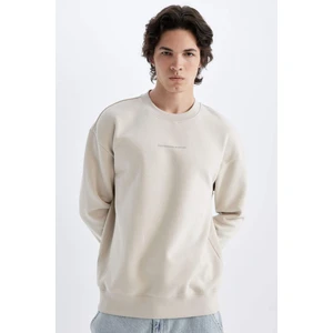 Boxy Fit Bisiklet Yaka Baskılı Sweatshirt X8282AZ24AU