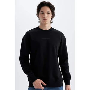 Boxy Fit Bisiklet Yaka Baskılı Sweatshirt X8282AZ24AU