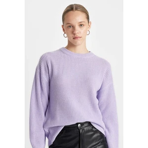 Regular Fit Bisiklet Yaka Selanik Kumaş Basic Düz Triko Kazak H6905AZ24WN