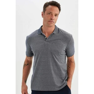 New Regular Fit Kısa Kollu Basic Düz Polo Tişört C6004AX24SM