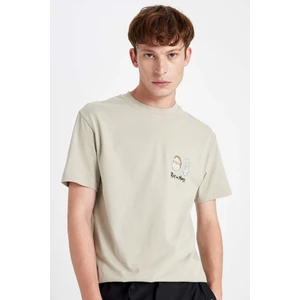 %100 Pamuk Rick and Morty Regular Fit Bisiklet Yaka Kısa Kollu Tişört C6512AX24AU