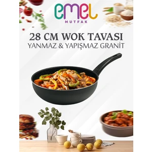 28 cm Granit Wok Tavası