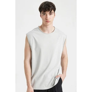 Boxy Fit Bisiklet Yaka Basic Düz Atlet C7205AX24HS