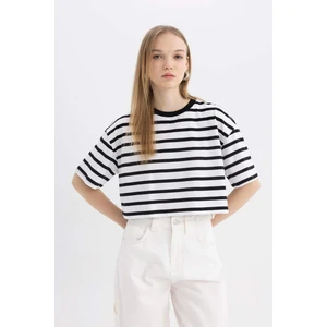 Coool Fitted Çizgili Kısa Kollu Tişört A9046AX24SM