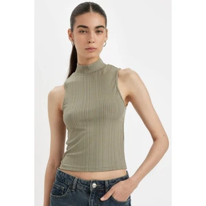 Slim Fit Dar Kesim Yarım Balıkçı Yaka Fitilli Kaşkorse Smart Atlet C7703AX24AU