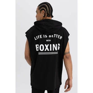 DeFactoFit Oversize Fit Baskılı Kapüşonlu Sporcu Atlet A2237AX24HS