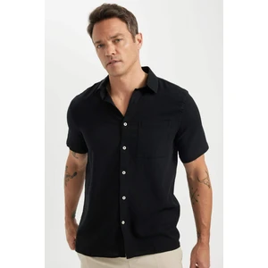 Regular Fit Yazlık Polo Yaka Pamuklu Kısa Kollu Gömlek C7633AX24SM