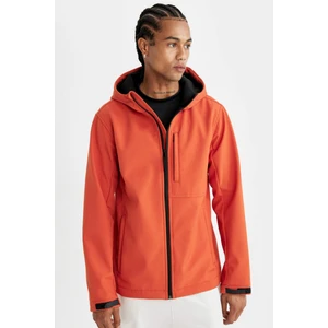 DeFactoFit Su İtici Softshell Polar Regular Fit Kapüşonlu Fermuarlı Mevsimlik Baharlık Yağmurluk A2122AX24AU