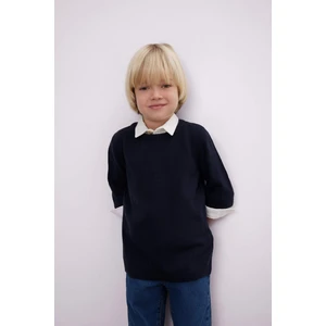 Erkek Bebek Bisiklet Yaka Basic Düz Triko Kazak A5036A524AU