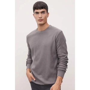 Standart Fit Normal Kesim Pamuklu Bisiklet Yaka Triko Kazak A5181AX24AU