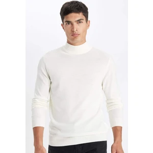 Slim Fit Dar Kesim Yarım Balıkçı Yaka Basic Düz Triko Kazak R1127AZ24WN