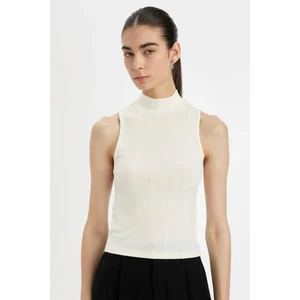 Slim Fit Dar Kesim Yarım Balıkçı Yaka Fitilli Kaşkorse Smart Atlet C7703AX24AU