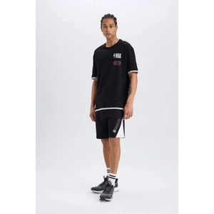DeFactoFit NBA Brooklyn Nets Beli Bağcıklı Cepli Kısa Paça Şort C9253AX24AU