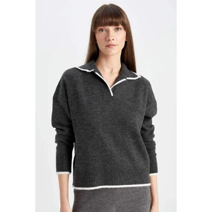 Regular Fit Yumuşak Dokulu Polo Yaka Triko Kazak A3868AX24WN