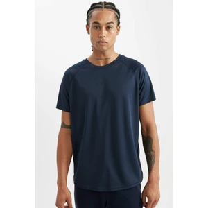 DeFactoFit Slim Fit Dar Kesim Bisiklet Yaka Baskılı Sporcu Kısa Kollu Tişört V2887AZ24AU