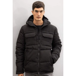 Slim Fit Şişme Mont Dar Kesim Kapüşonlu Cepli Fermuarlı C7437AX24WN
