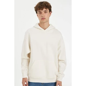 Oversize Geniş Kalıp Kapüşonlu Kanguru Cepli Basic Düz Sweatshirt A4331AX24AU
