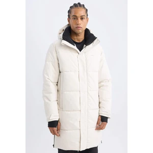 DeFactoFit Su Geçirmez Uzun Mont Parka Fermuarlı Çıtçıtlı Cepli Su Geçirmez Kapüşonlu C6064AX24WN