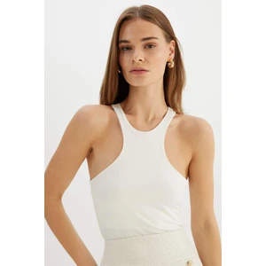 Slim Fit Dar Kesim Halter Yaka Basic Düz Atlet C9248AX24SM