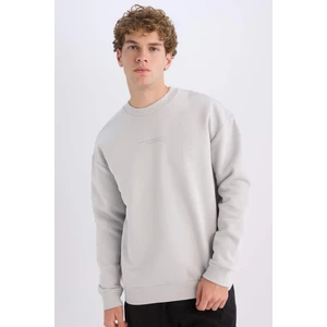 Boxy Fit Bisiklet Yaka Baskılı Sweatshirt X8282AZ24AU