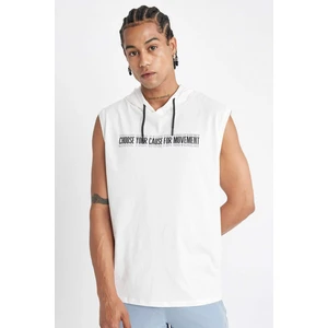 DeFactoFit Slim Fit Dar Kesim Baskılı Kapüşonlu Atlet A1819AX24HS