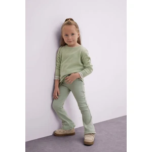 Kız Bebek İspanyol Paça Fitilli Kaşkorse Beli Lastikli Basic Düz Tayt Z4739A224AU