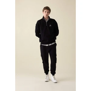 Regular Fit Jogger Eşofman Altı Kargo Cepli Basic Düz Beli Bağcıklı Lastikli Paça Y5533AZ24AU