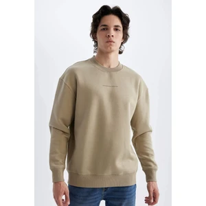 Boxy Fit Bisiklet Yaka Baskılı Sweatshirt X8282AZ24AU