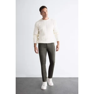 Chino Kanvas Pantolon Slim Fit Dar Kesim Pamuklu Esnek Dar Paça C9441AX24AU