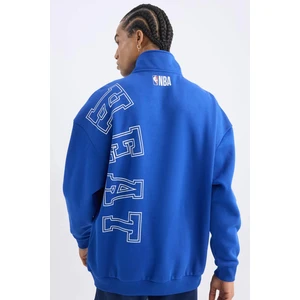 DeFactoFit NBA Miami Heat Oversize Geniş Kalıp Dik Yaka Sırt Baskılı Kalın Sweatshirt A7247AX24AU
