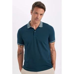 Slim Fit Dar Kesim Polo Yaka Kısa Kollu Pamuklu Tişört D0033AXNS