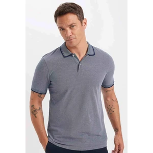 Slim Fit Dar Kesim Polo Yaka Kısa Kollu Pamuklu Tişört D0033AXNS